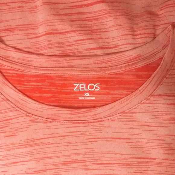Zelos coral ruched athletic top sz XS NWT *K - Picture 4 of 4